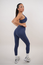 I Am Glowing Navy Blue Quick Dry Butter Legging