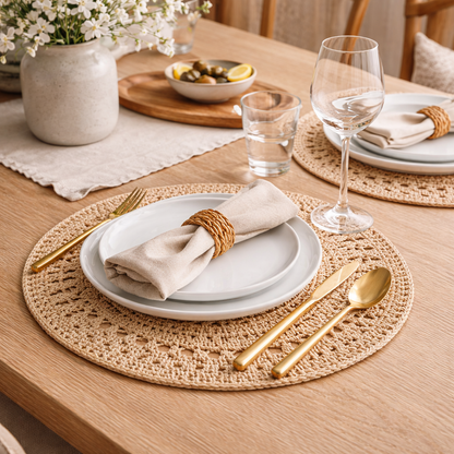 Malibu Natural Jute Placemats - 15"