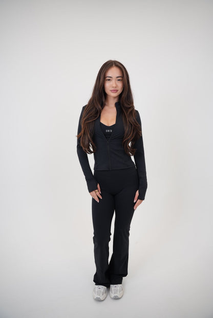 I Live in Luxury Black Flare Pant