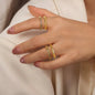 GlimmerFold Dual Band Ring