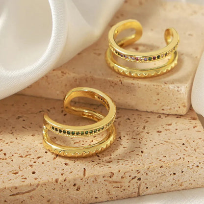 GlimmerFold Dual Band Ring