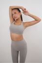 I Am Glowing Frosty Gray Quick Dry Butter Bra
