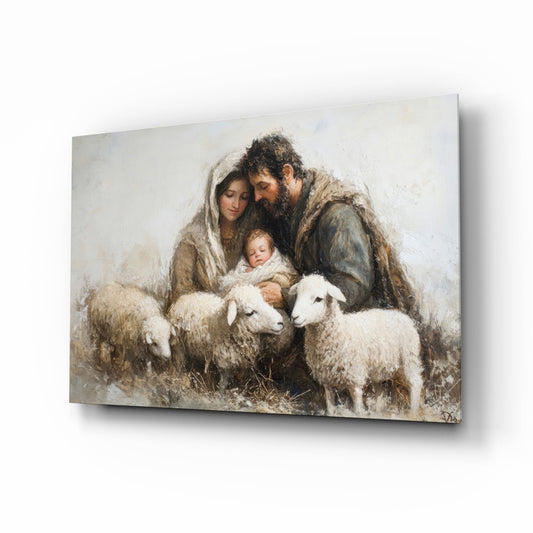 Holy Presence Glass Wall Art || Designer Collection