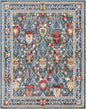 Neola Navy Blue Damask Area Rug