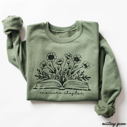 One More Chapter Floral Book Sweatshirt *7 Colors (S-3X)